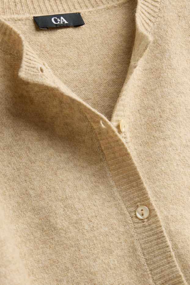 Damen - Strickjacke - beige