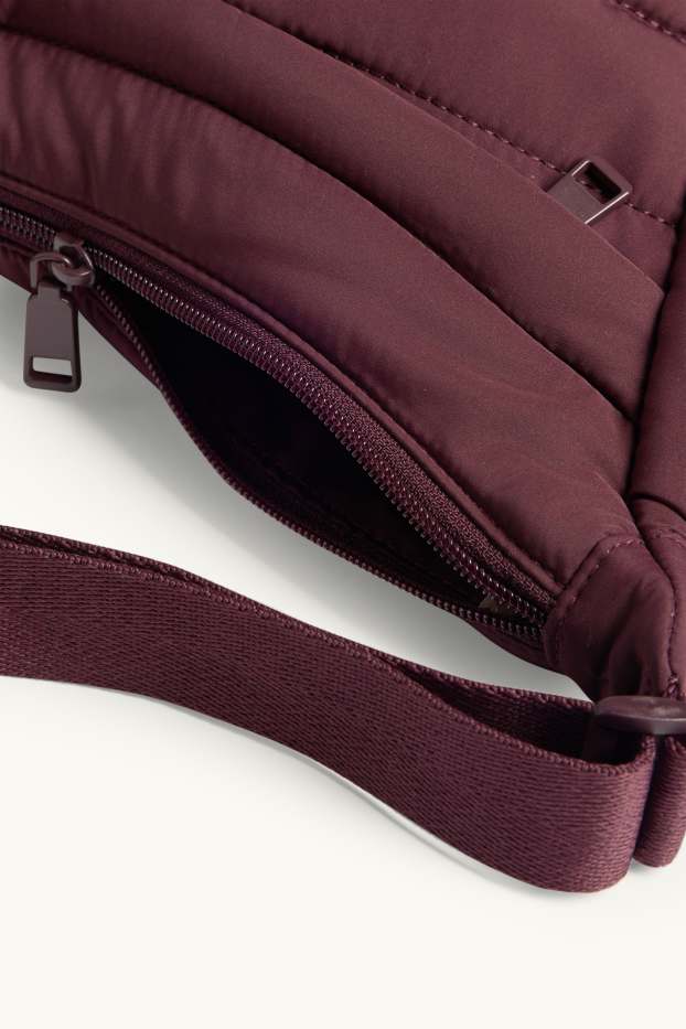 Femmes - Sac à bandoulière matelassé - bordeaux