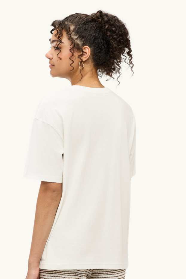 Damen - T-Shirt - Oversized - weiss