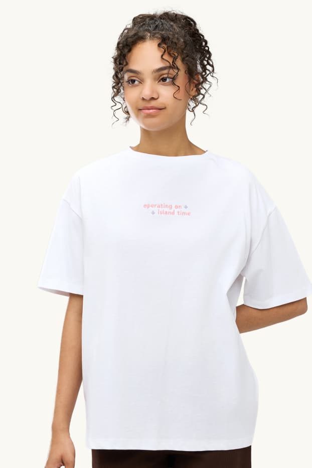 Donna - T-shirt - oversize - bianco