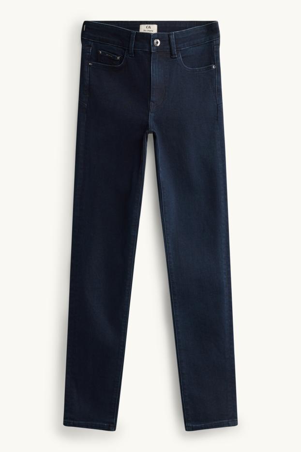 Damen - Skinny Jeans - Mid Waist - Shaping-Jeans - LYCRA® - dunkeljeansblau