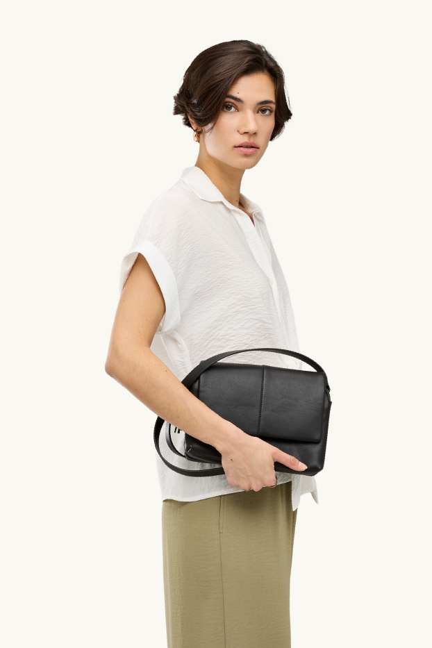Donna - Borsa a tracolla - similpelle - nero