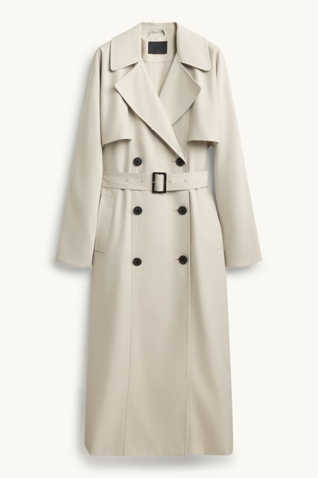 Femmes - Trench à ceinture - blanc crème