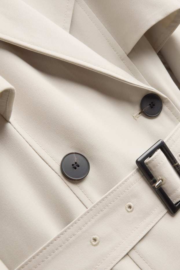 Femmes - Trench à ceinture - blanc crème
