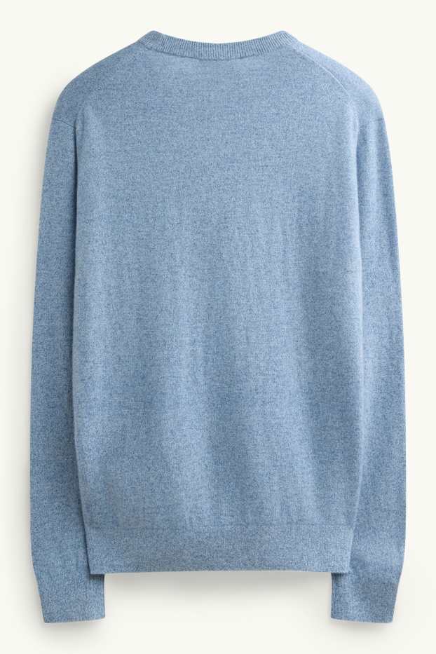 Herren - Kaschmir-Pullover - hellblau