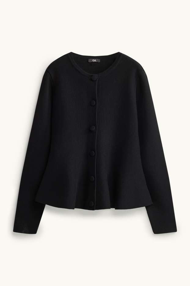 Femei - Cardigan tricotat - negru