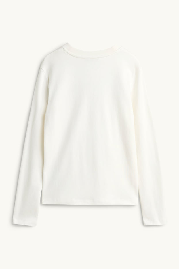 Dona - Samarreta de màniga llarga - regular fit - blanc