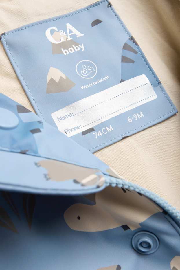 Bébés garçons - Dino - veste de pluie à capuche pour bébé - imperméable - bleu