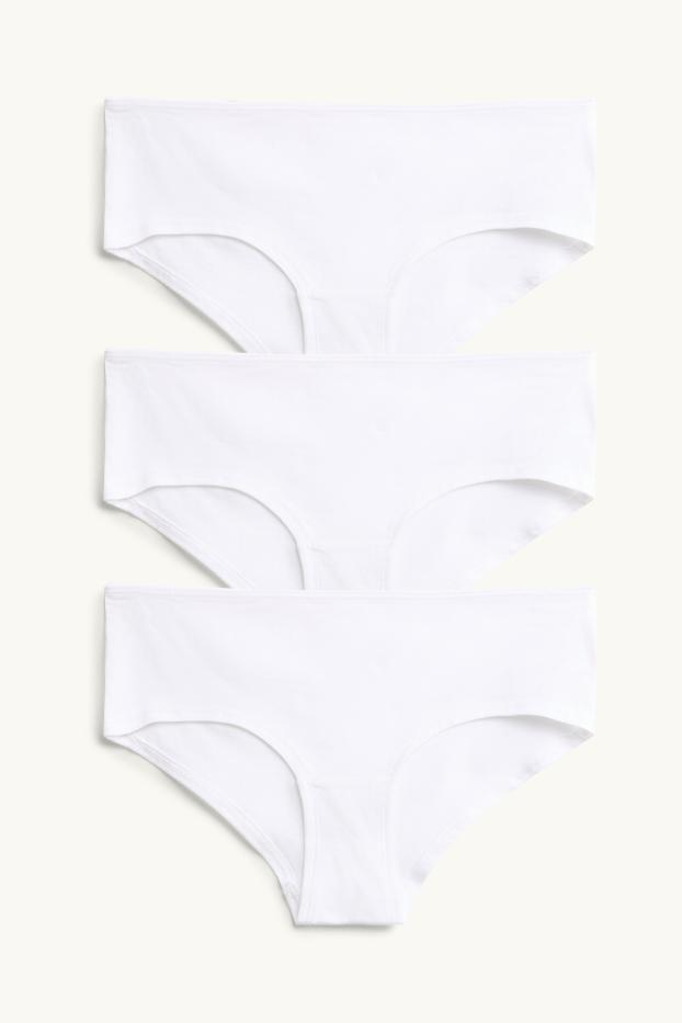 Donna - Confezione da 3 - coulotte - bianco