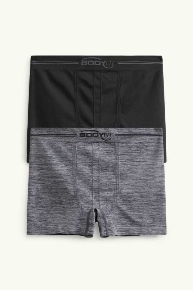 Men - Multipack of 2 - trunks - seamless - gray-melange