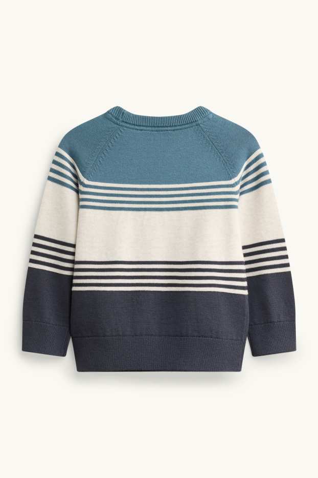 Kinderen: jongens - Trui - gestreept - blauw / wit