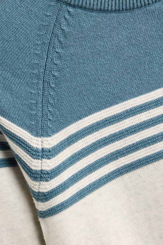 Kinderen: jongens - Trui - gestreept - blauw / wit