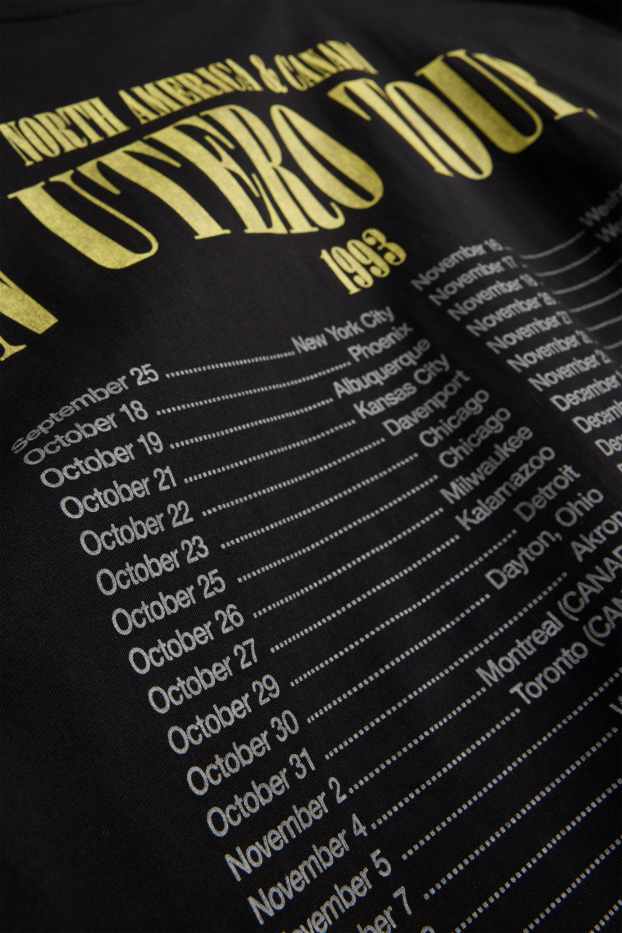 Men - T-shirt - oversized - Nirvana - black / gold
