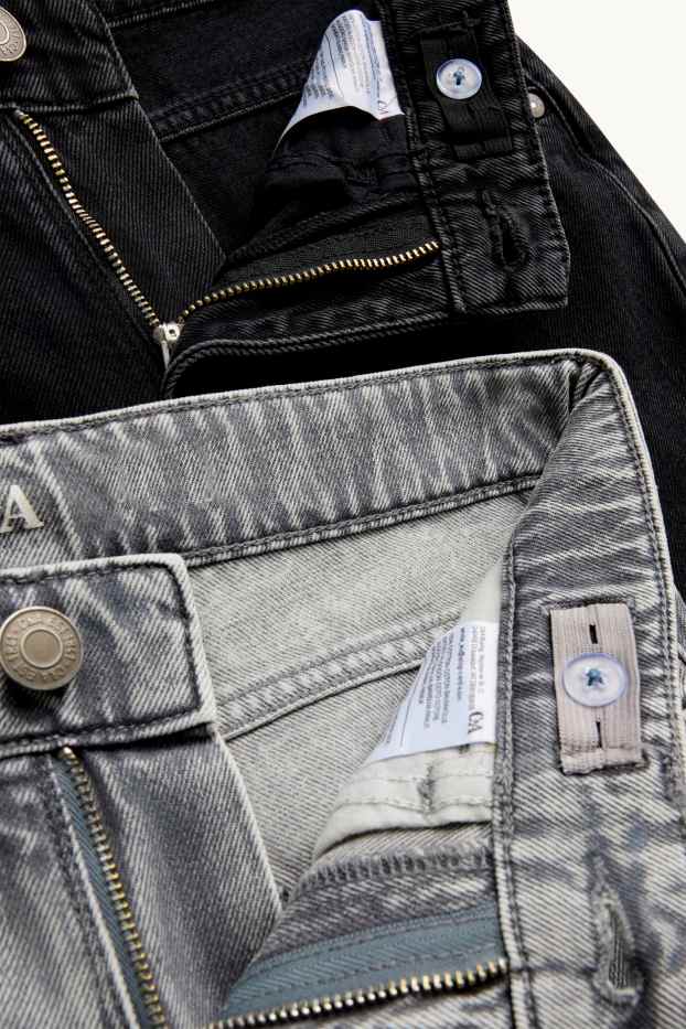 Copii - Băieți - Multipack 2 perechi - relaxed jeans - gri / negru