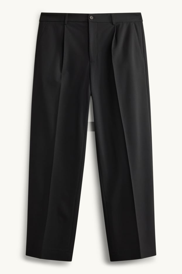 Hommes - Pantalon de costume - relaxed fit - LYCRA® - noir