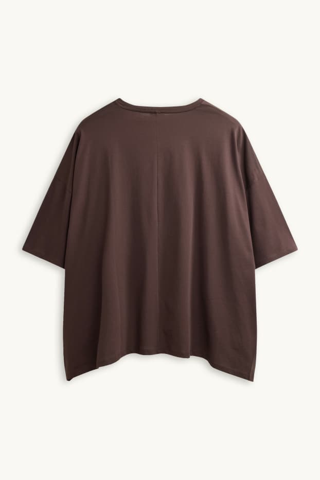 Donna - T-shirt - regular fit - marrone scuro