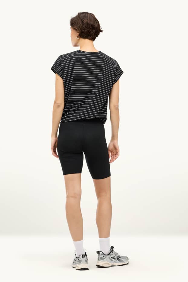 Donna - Confezione da 2 - shorts stile ciclista - nero