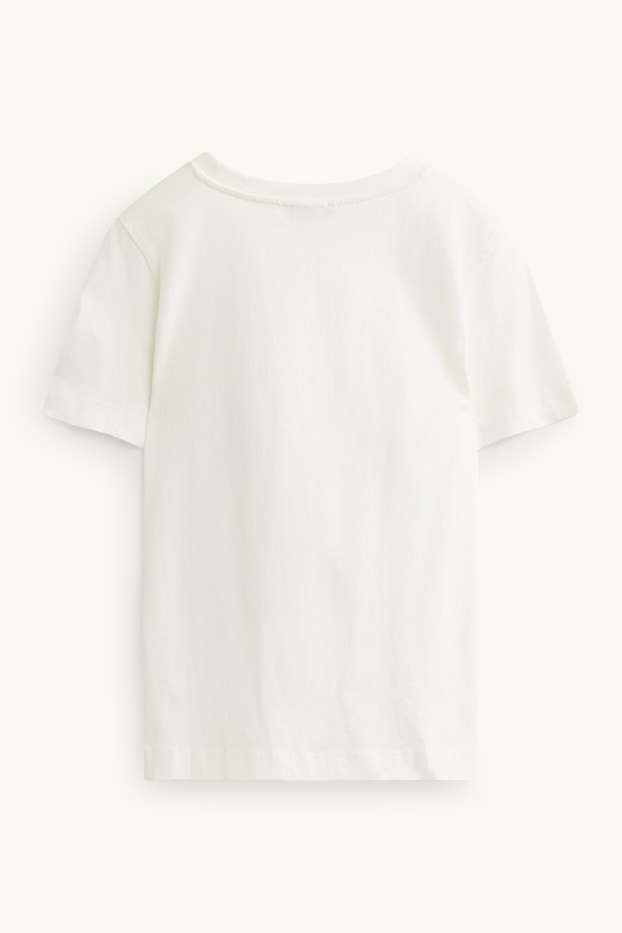 Dames - T-shirt - crème wit
