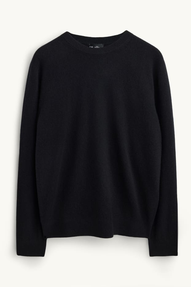 Herren - Kaschmir-Pullover - schwarz