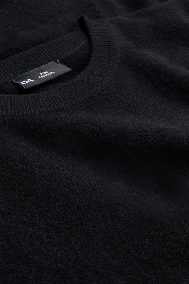 Herren - Kaschmir-Pullover - schwarz