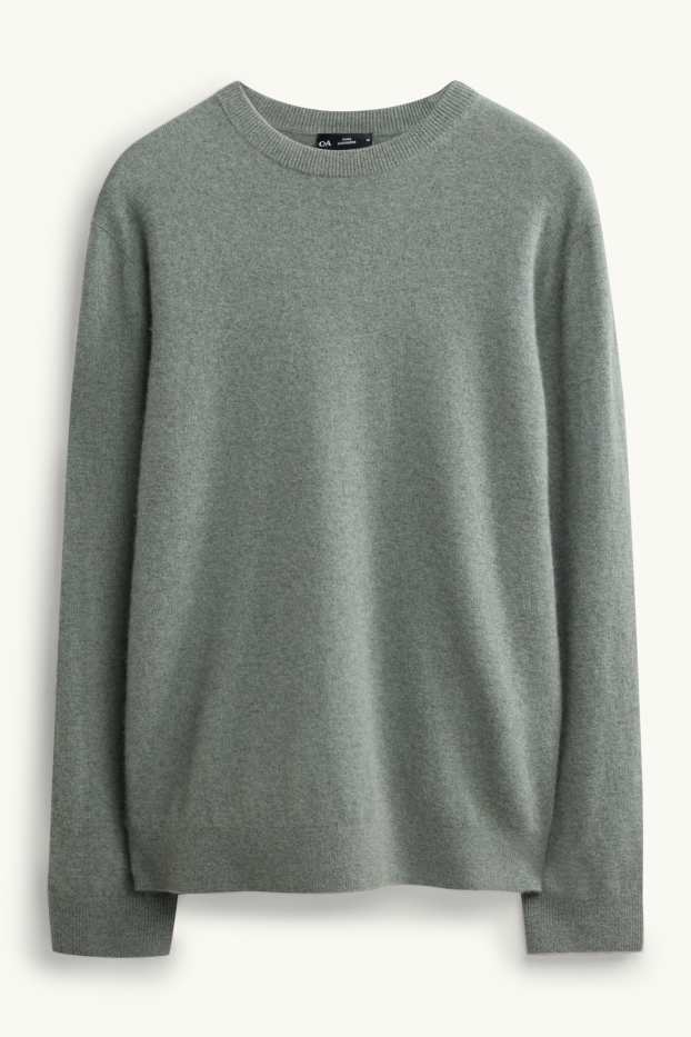 Herren - Kaschmir-Pullover - grün