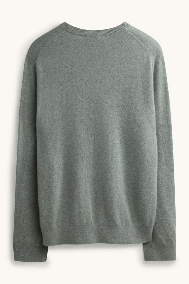 Herren - Kaschmir-Pullover - grün