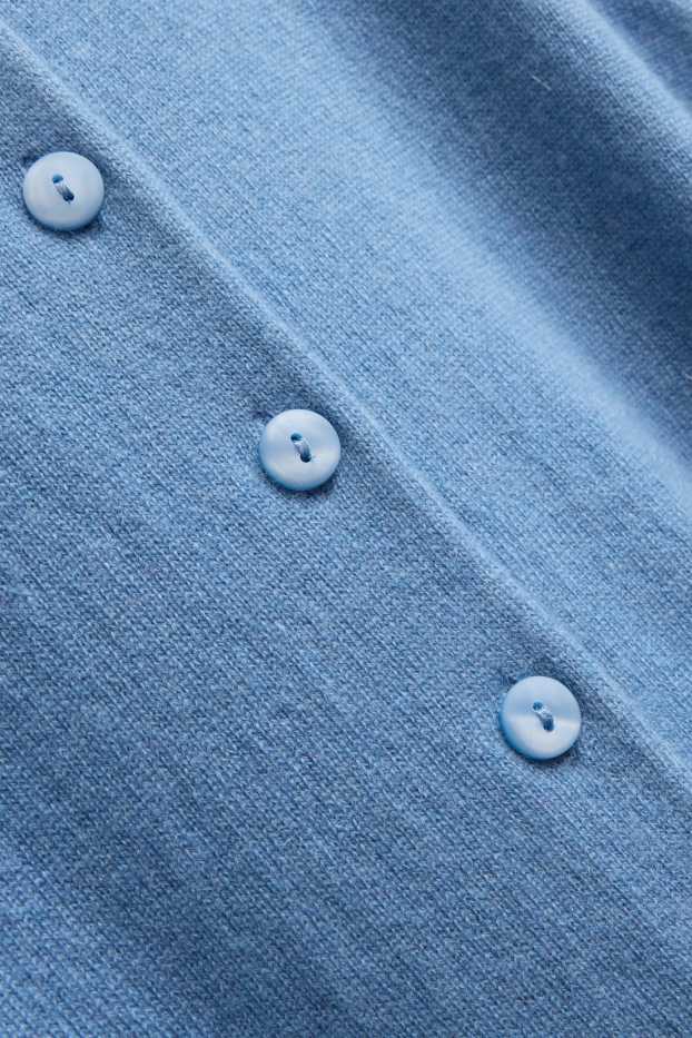Femmes - Gilet de maille en cachemire - bleu