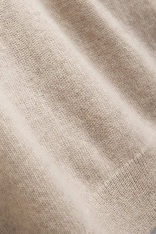 Femmes - Pull en cachemire - beige chiné