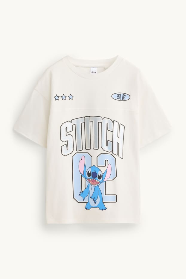 Nena - Lilo & Stitch - samarreta de mànigues curtes - oversized - blanc / blau clar