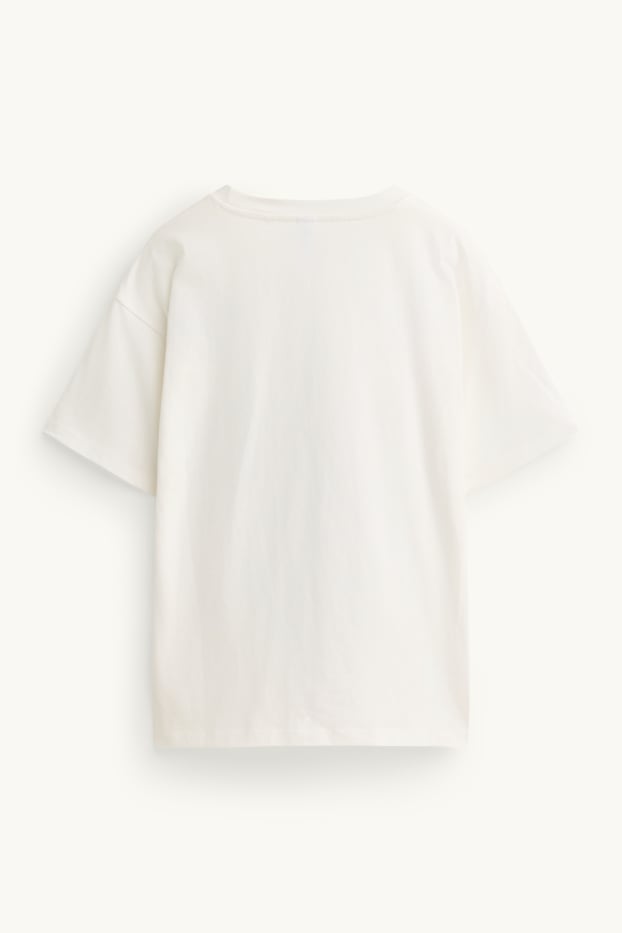Nena - Lilo & Stitch - samarreta de mànigues curtes - oversized - blanc / blau clar