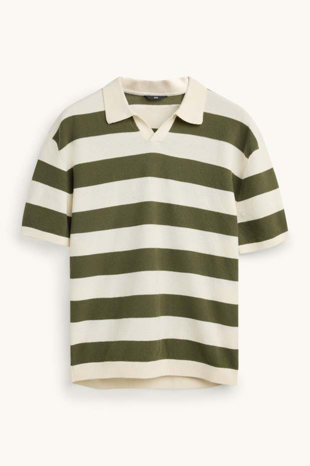 Hommes - Sweat - vert / blanc crème