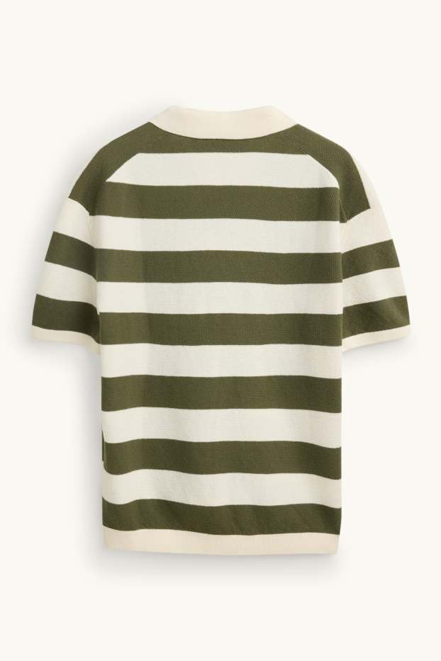 Hommes - Sweat - vert / blanc crème
