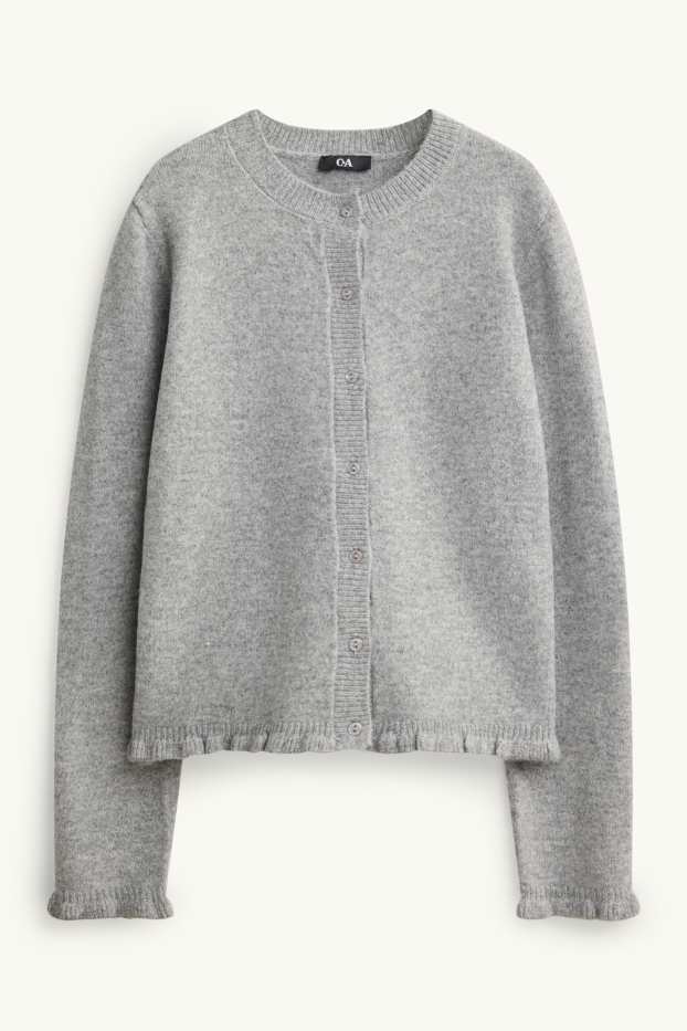 Femmes - Gilet en maille - gris chiné