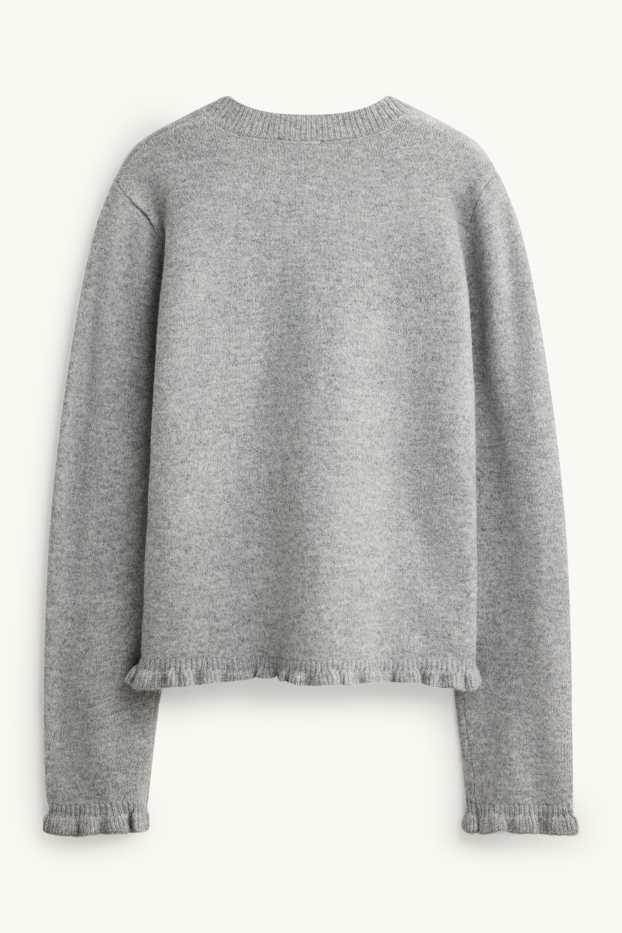 Femmes - Gilet en maille - gris chiné