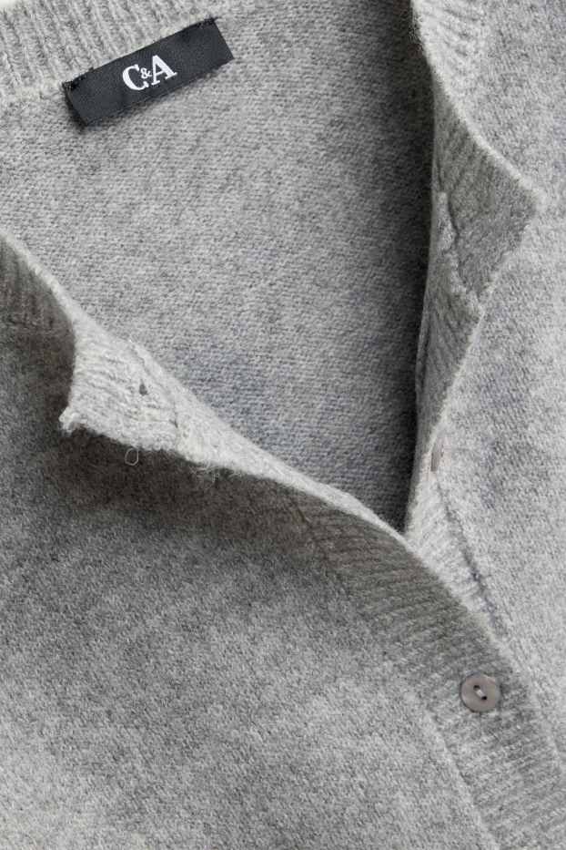 Femmes - Gilet en maille - gris chiné