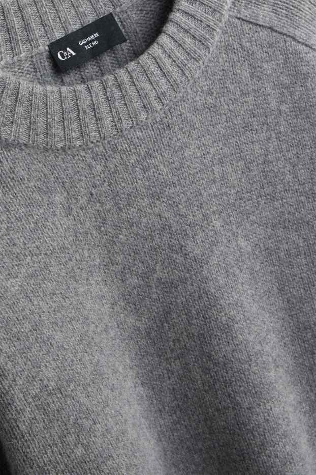 Femmes - Pull avec teneur en cachemire - laine mélangée - gris chiné