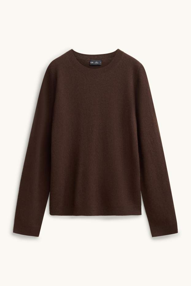 Femmes - Pull en cachemire - marron foncé