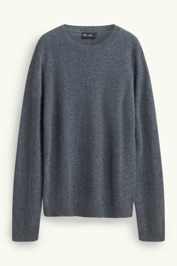 Femmes - Pull en cachemire - gris chiné