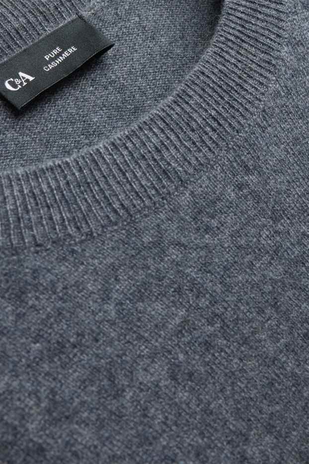 Femmes - Pull en cachemire - gris chiné