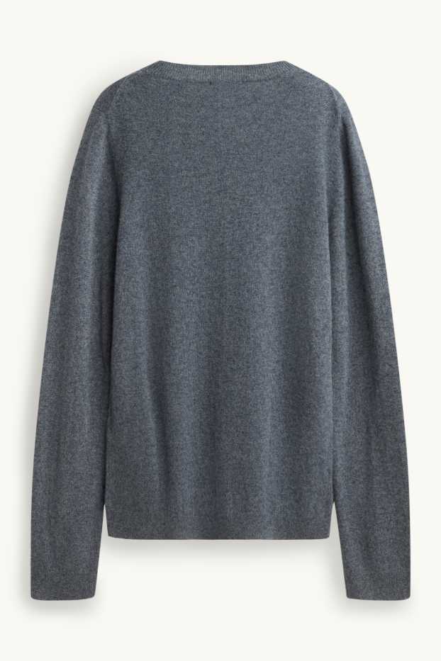 Femmes - Pull en cachemire - gris chiné