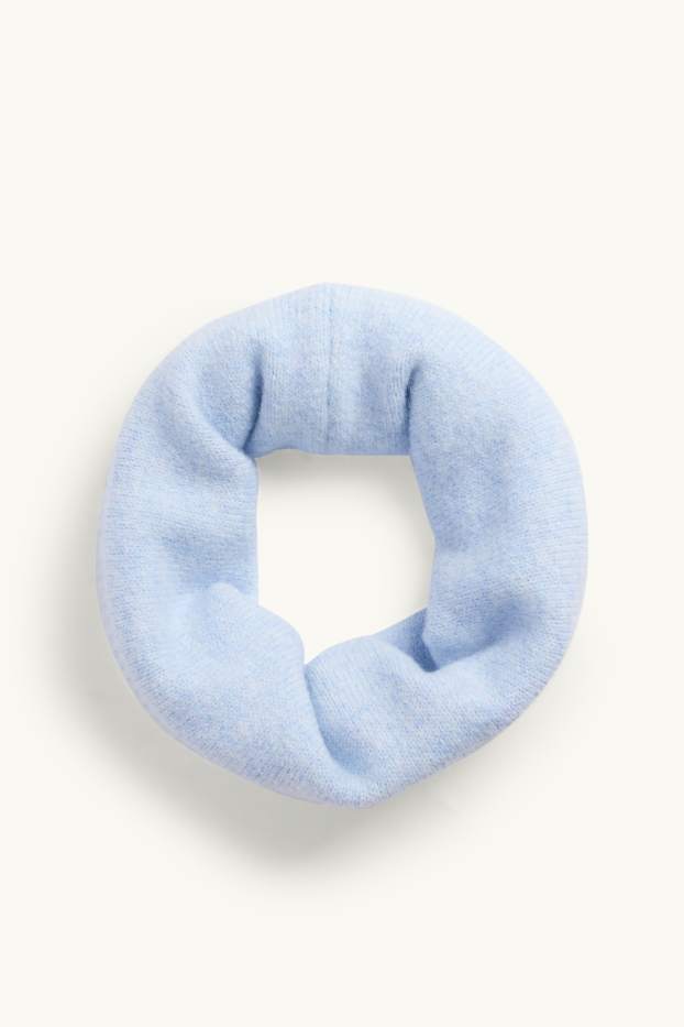 Kinder Mädchen - Strick-Loop-Schal - hellblau