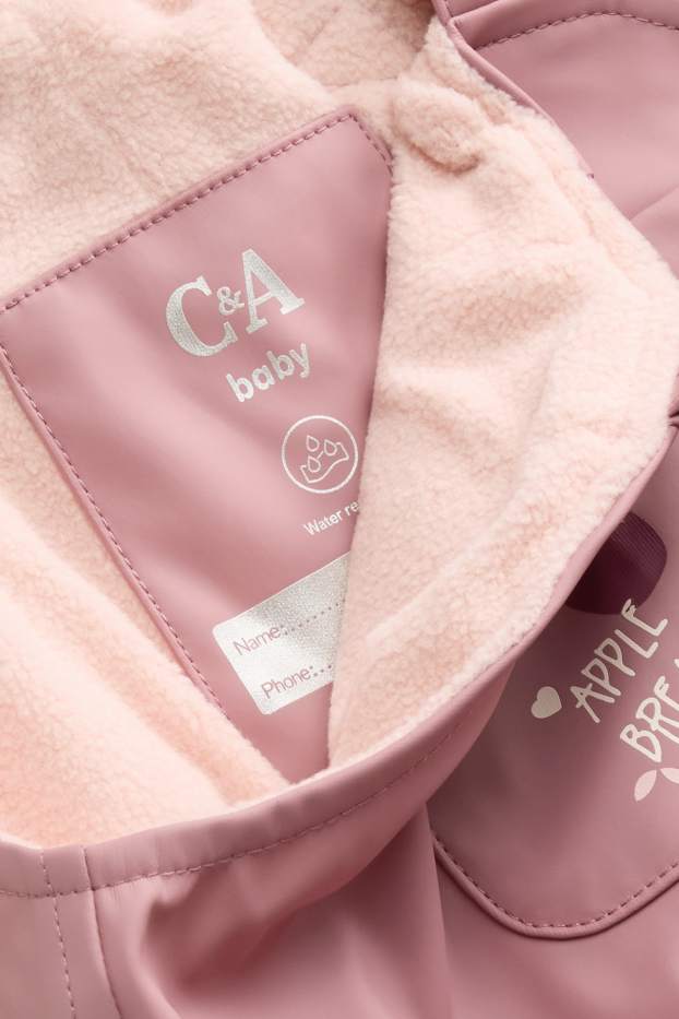 Baby Girls - Apple - waterproof baby trousers - lined - waterproof - pink