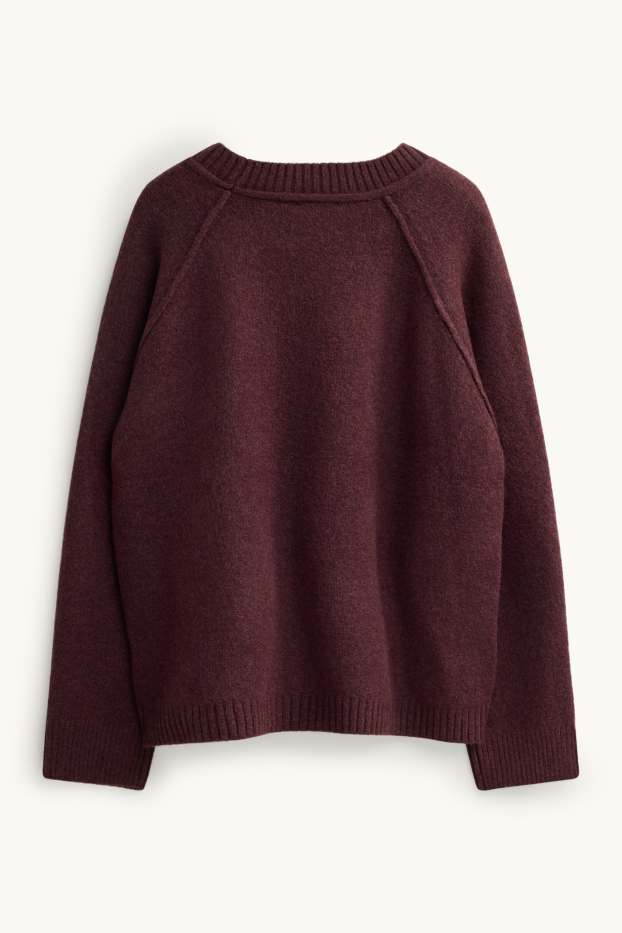 Damen - Pullover - bordeaux