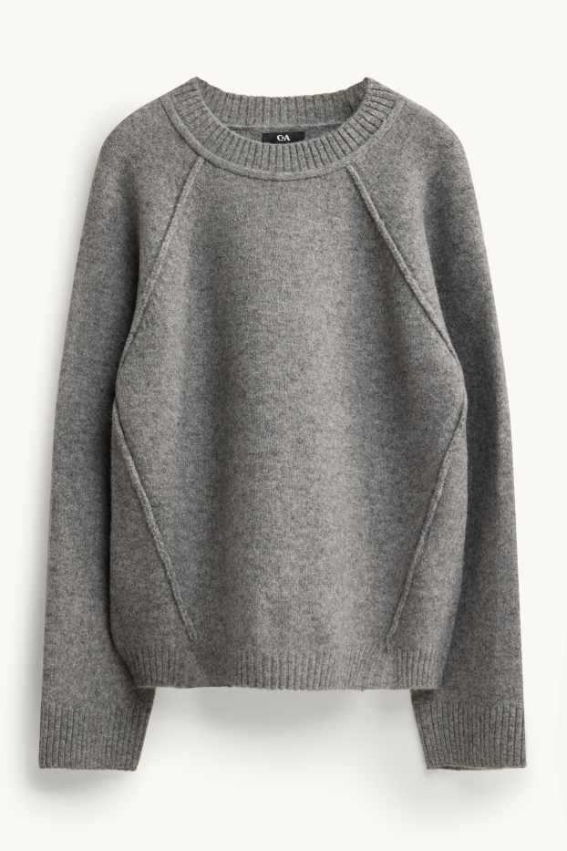 Damen - Pullover - grau-melange