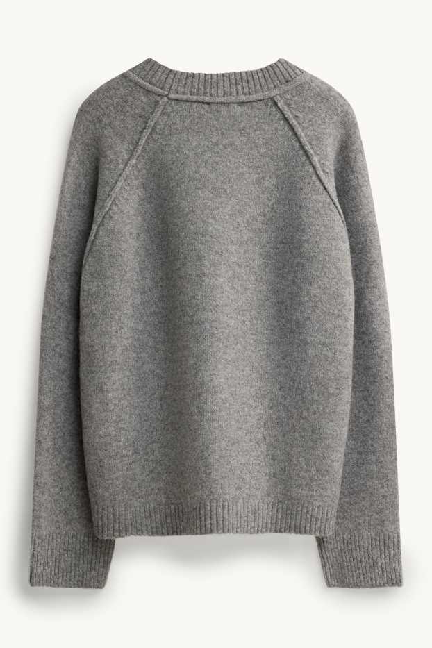 Damen - Pullover - grau-melange