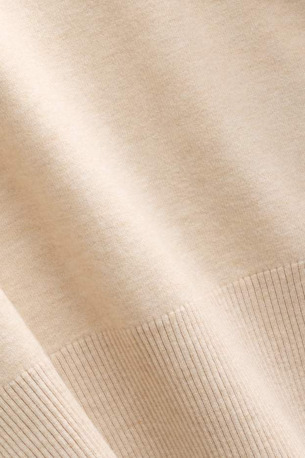 Damen - Feinstrick-Pullover - hellbeige