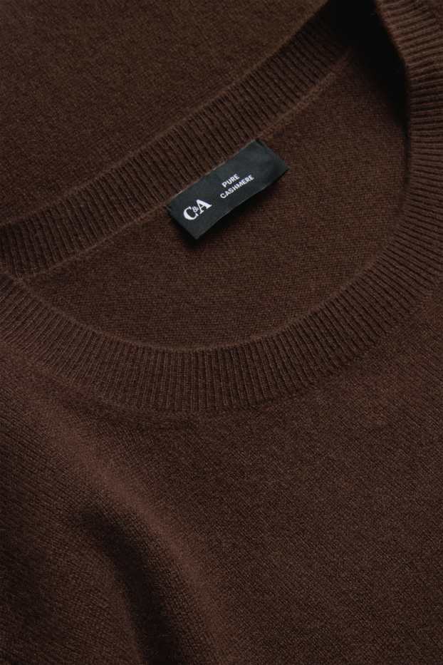 Damen - Kaschmir-Pullover - dunkelbraun