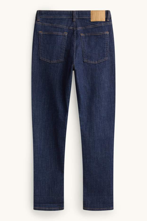 Damen - Boyfriend Jeans - Mid Waist - dunkeljeansblau