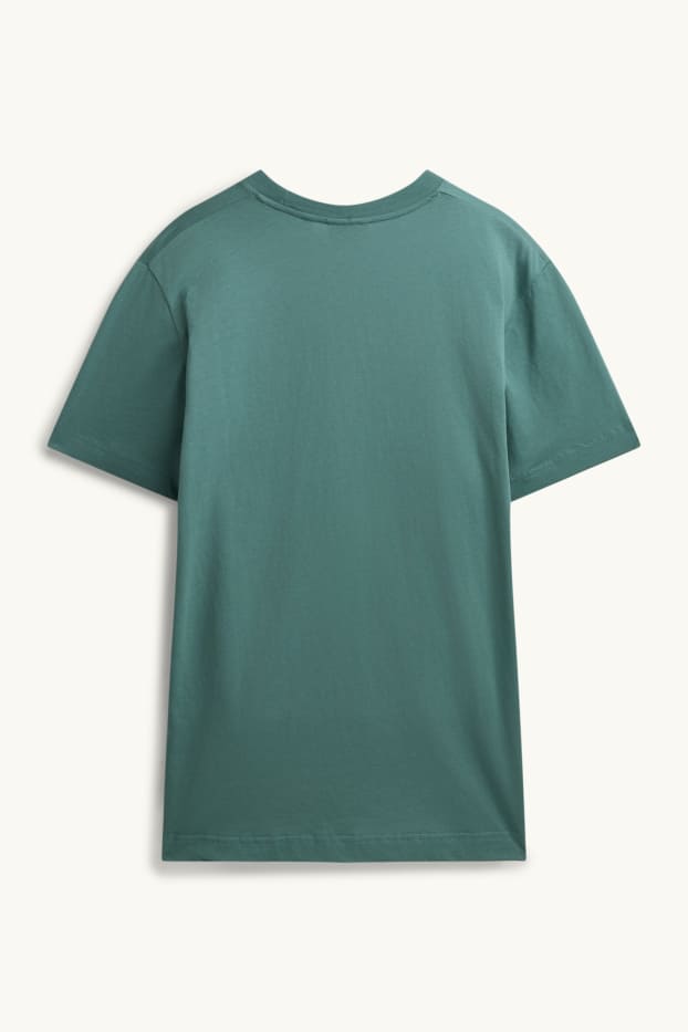 Hommes - T-shirt - regular fit - bleu pétrole