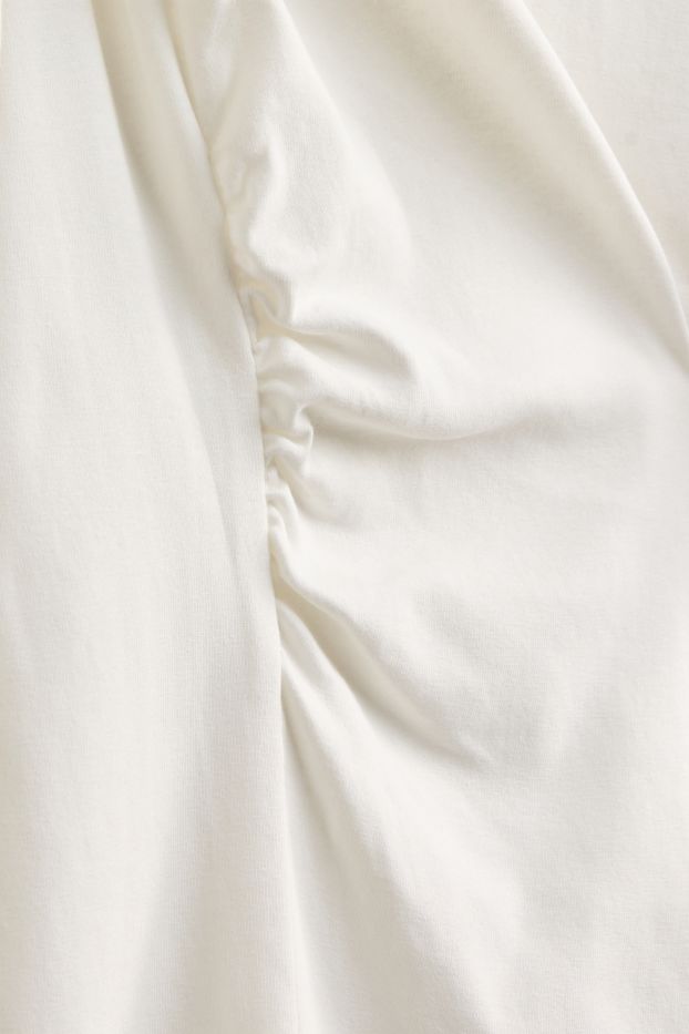 Dames - Longsleeve - slim fit - crème wit